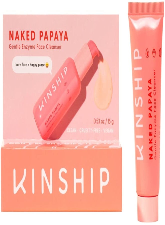 Kinship Naked Papaya Gentle Enzyme Face Cleanser, Trial Travel Size Mini, 0.53 oz / 15 g - Image 1